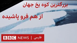 بزرگترین کوه یخ جهان از هم فروپاشیده