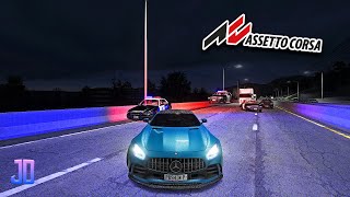 763HP Tuned Mercedes Benz AMG GT R Police Chase Mod 415 Map  | Assetto Corsa | T300 RS screenshot 1