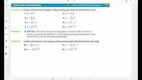Lesson 10-1: Square Root Functions