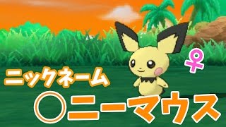 ポケモンサンムーン ピチューを捕まえたのでニックネームを ニーマウス にした Part2 実況プレイ Youtube