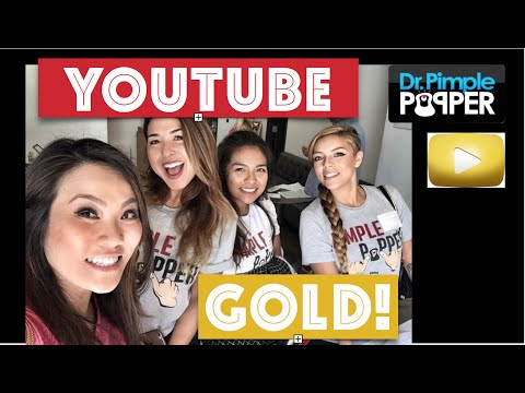 YOUTUBE GOLD PLAY BUTTON! And Of Course, Blackheads With Dr Pimple Popper