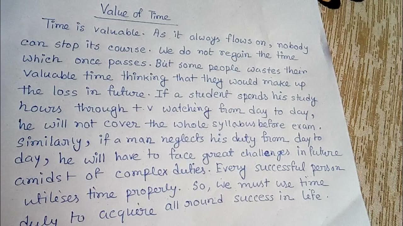 Value Of Time Paragraph value Of Time Essay YouTube value-of-time-paragraph-value-of-time-essay-youtube