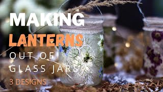 GLASS JAR LANTERNS WITH PRESSED FLOWERS - HOW TO MAKE