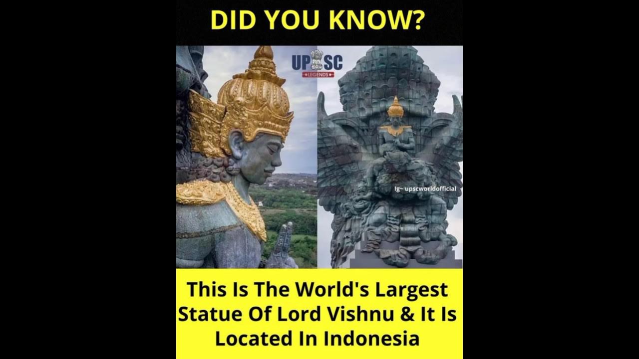 World's largest statue of Lord Vishnu in Indonesia lordvishnu shorts YouTube