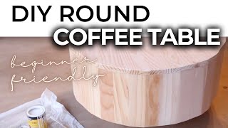 How To Build a DIY ROUND COFFEE TABLE / Beginner Friendly by Hunner's Designs 41,666 views 3 years ago 13 minutes, 2 seconds