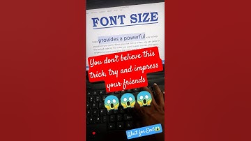FONT SIZE INCREASE/DECREASE  in MS Word Short KEYS⌨️ #msoffice #msword #shorts #trending #fontsize