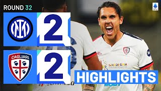 INTER-CAGLIARI 2-2 | HIGHLIGHTS | Cagliari claim point in four-goal thriller | Serie A 2023/24