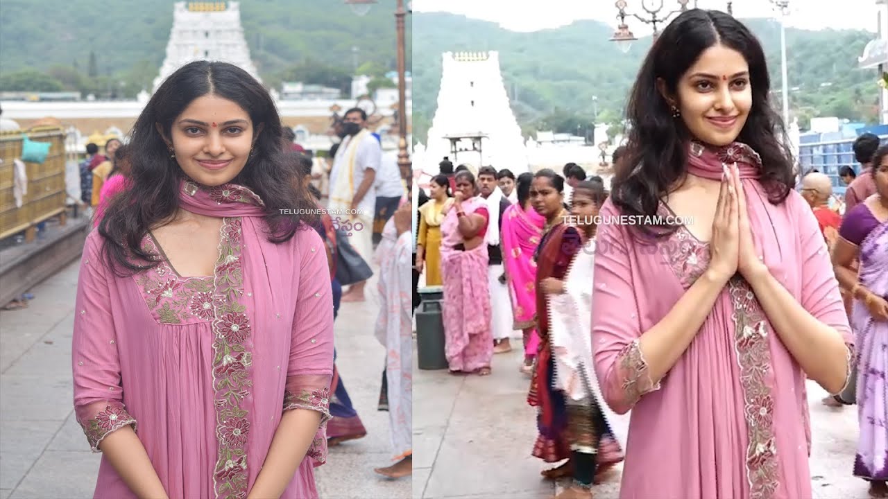 Actress Manasa Varanasi Offers Prayers At Tirumala Temple With Family