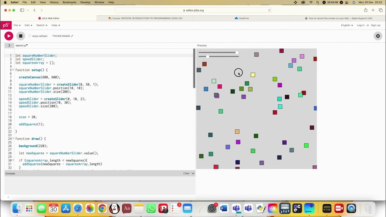 My P5js project for introduction to programming - YouTube