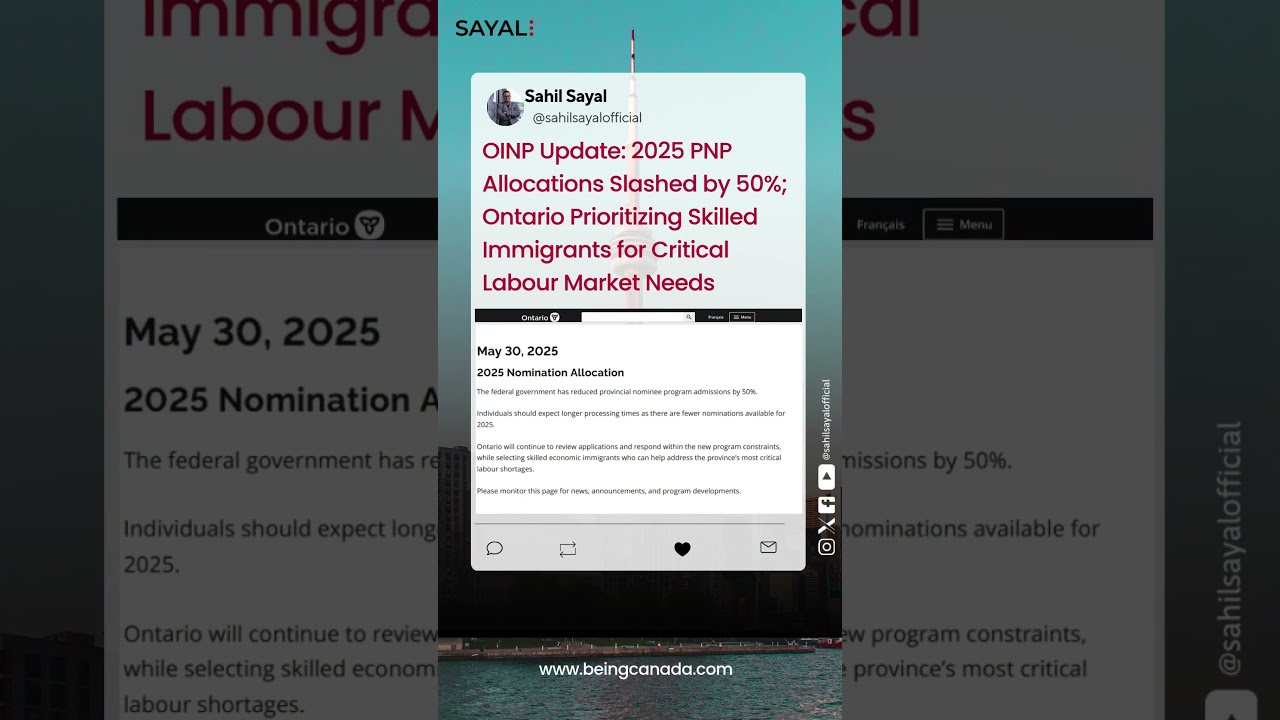  Ontario PNP Update May 30 2025