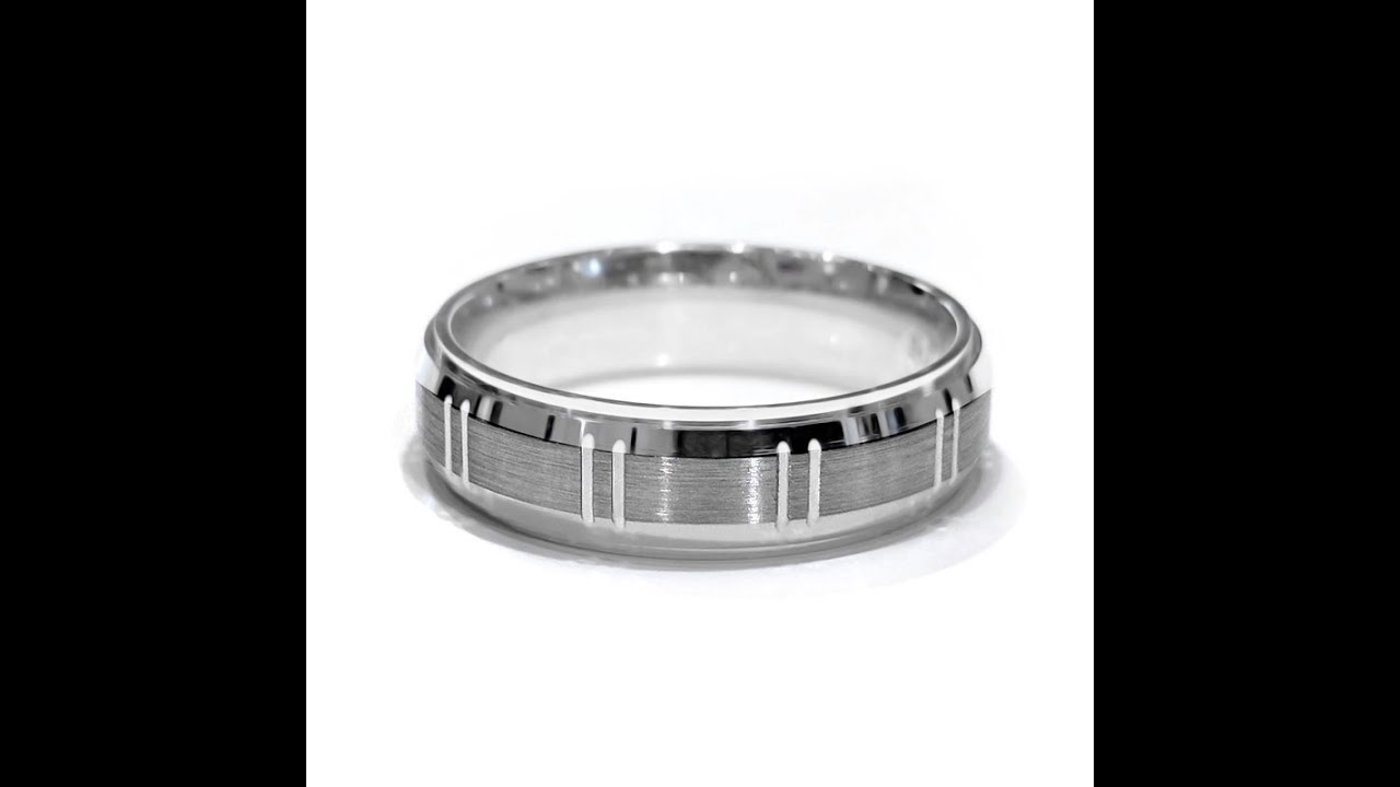 Canadian Made White Gold Men's Wedding Band