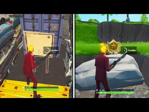 chercher le panneau de carte au tresor trouve a junk junction defi semaine 10 - carte de tout les camps de pirate fortnite