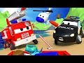 There is a problem on the beach of car city   the car patrol    l cartoons for children