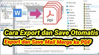 Cara Export dan Save Otomatis Mail Merge ke PDF dengan Cepat