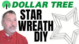 Dollar Tree Star Wreath - USA Patriotic Wreath DIY - Easy DIY