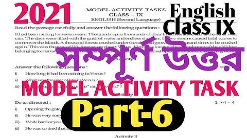 Model Activity Task Class9 full answer#Model activity Task English class IX part 6