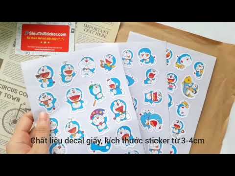Video Sticker giấy Doremon đáng yêu kích thước 3-4cm trang... - youtube