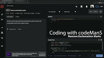 Codewars 8 kyu Remove Exclamation Marks Javascript