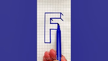 How to Draw 3D F?🤔 Next? ❤️#shorts #shortvideos #3d #3ddrawing #3dletters #geometricpattern