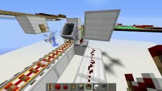 Minecraft 1.6.2 - Power rail block update detector (power rail + redstone block bug)