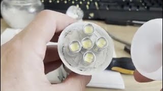 Переделка LED лампочки 220V на 12V цоколь е27