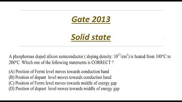 Gate 2013 | Solid State |physics question solution | Gate Csir Net Jest Tifr