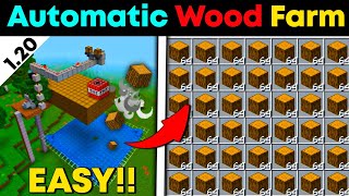 Minecraft 1.20 EASY AUTOMATIC Wood Farm In MCPE | Minecraft Bedrock | Minecraft Hindi