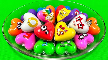 Numberblocks & Alphabet Lore - Mixing Clay Colors with Mini Heart! ASMR