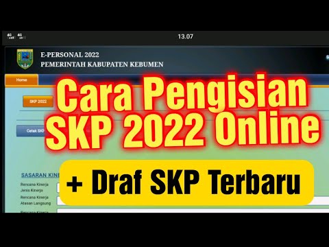 CARA PENGISIAN SKP ONLINE 2022 SIMPEG E PERSONAL KEBUMEN UNTUK GURU KEPALA SEKOLAH DAN PENGAWAS