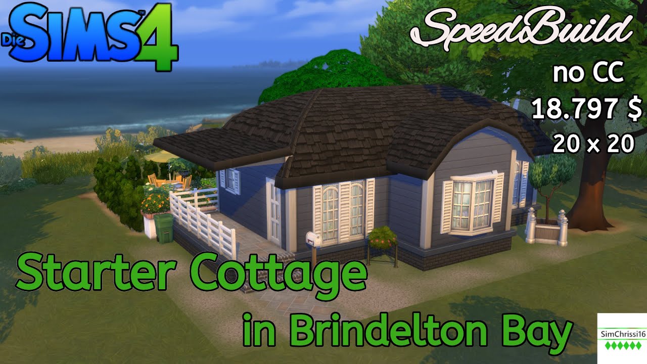 Starter Cottage in Brindelton Bay | Sims 4 SpeedBuild | No CC