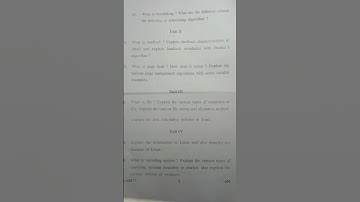 MAY-2017 OPERATING SYSTEM CSDE-15 PREVIOUS YEAR QUESTION PAPER KURUKSHETRA UNIVERSITY PGDCA/MSC/MCA