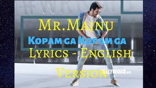 Video thumbnail of "Kopanga Kopanga Song Lyrics Mr.Majnu | English version"