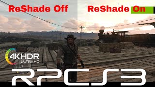 Red Dead Redemption | RPCS3 | 4K HDR ReShade Comparison (Low FPS due to emulator infancy)