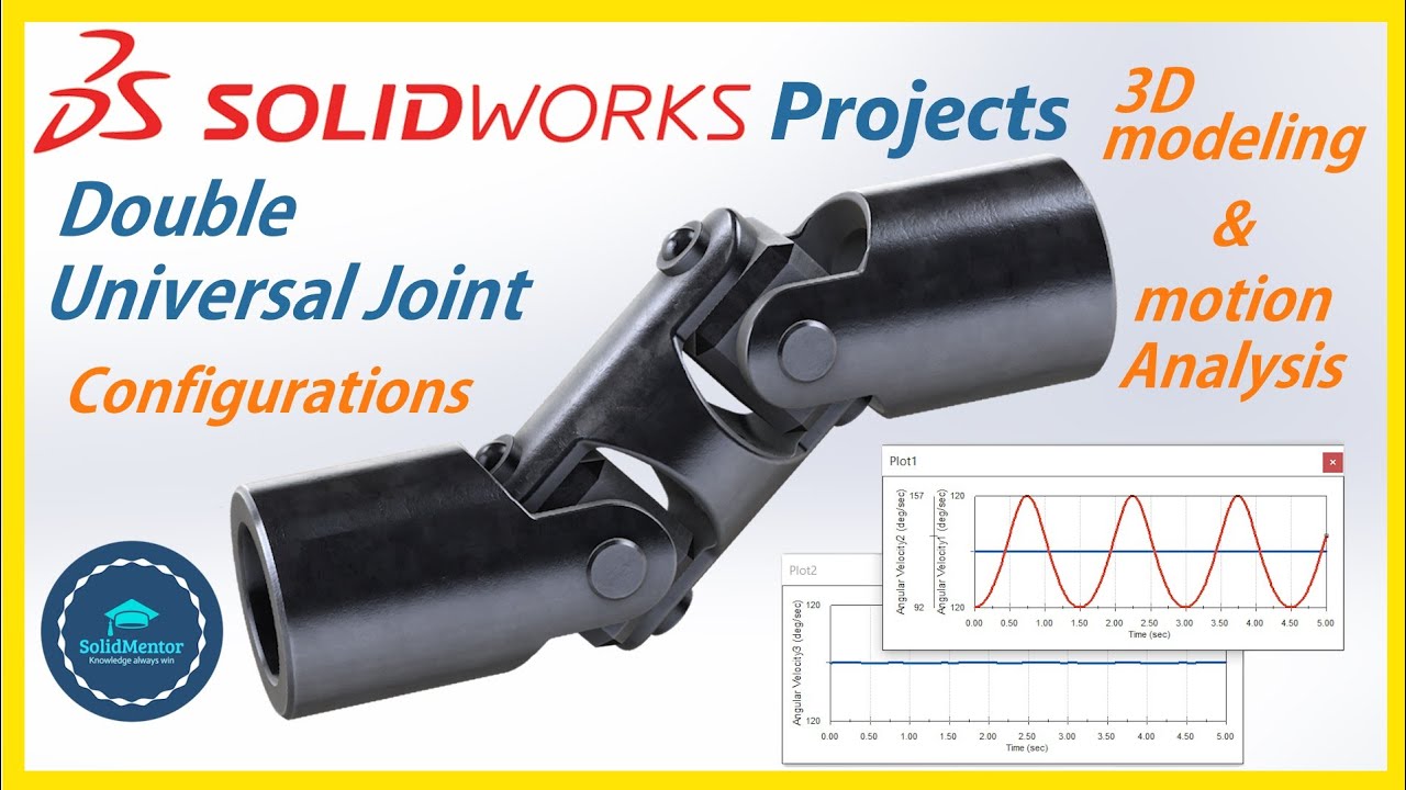 Solidworks universal joint 3dmodeling , Assembly & motion Analysis ...