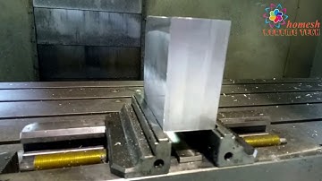 #cnc #Clamping #Workpiece on #Vice for #machining in #CNC #VMC #vertical #milling #machine #verticle