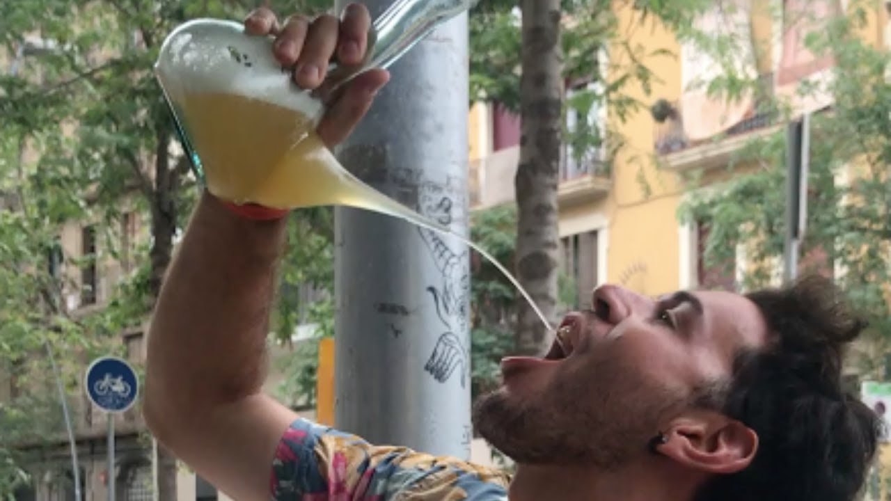 How to drink from a Porrón Spanish Traditions shorts YouTube