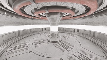 Low poly sci-fi corridor from blender in unity