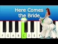 The Bridal Chorus Here Comes The Bride Very Easy And Slow Piano Tutorial Beginner 