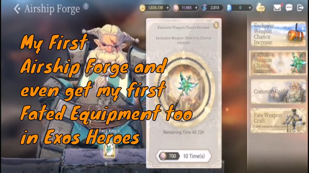 The First Airship Forge attempt in Exos Heroes