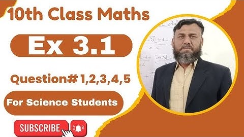 Class 10 maths chapter 3 Exercise 3.1 Questions(1-5) complete Solution|| 10th class maths Ex 3.1