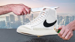 Exposing fake leather in Nike Blazer with 🔥