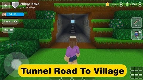 Tunnel Road To The Village - Block Craft 3d: Building Simulator Games for Free