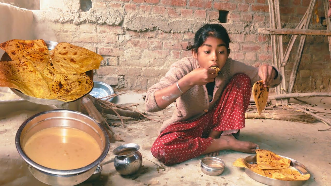 Gaon ki subah and sath mein paratha chai nashta mein village  video cooking mein