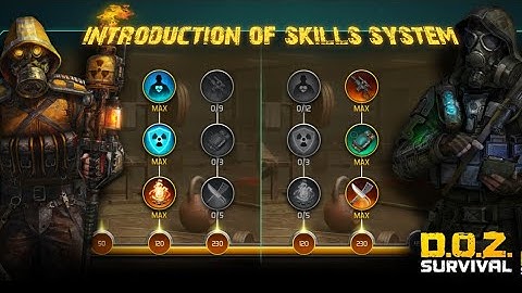 New Skills System DOZ Survival ( Introduction ) : Dawn of Zombies Survival Gameplay