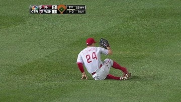 PHI@WSH: Sizemore retires Cabrera with sliding grab