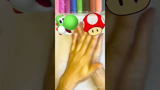 🎨Yoshi vs Super Mushroom | Super Mario | Color Mixing #shorts #clay #supermario