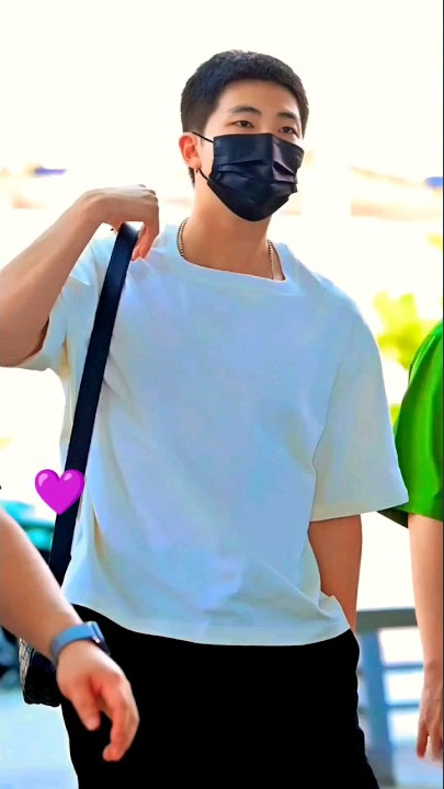 RM at airport for departure to Japan 230731. rm #rmupdate #btsupdates #btsshorts #shorts