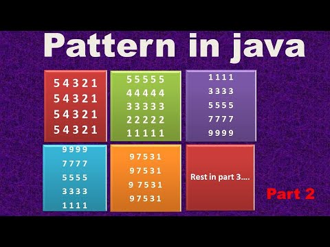 Pattern in java || Square pattern || Pattern by using nested loop ...