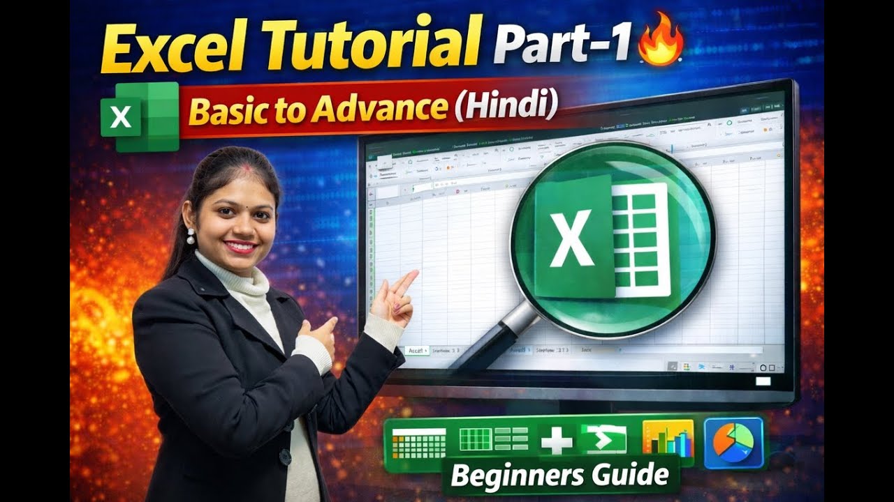 👉 Excel Part-1 | MS Excel Full Course in Hindi | Basic Excel for ...