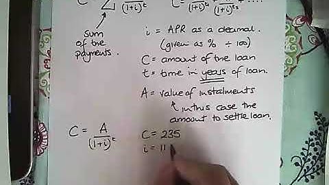 APR Calculation Core Maths